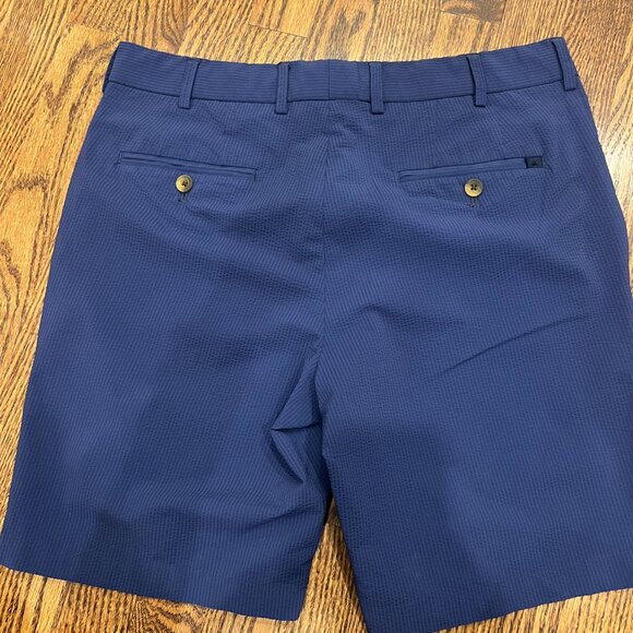 Peter Millar Crown Crafted Seersucker Performance Lightweight Shorts Sz 33 - Picture 5 of 8